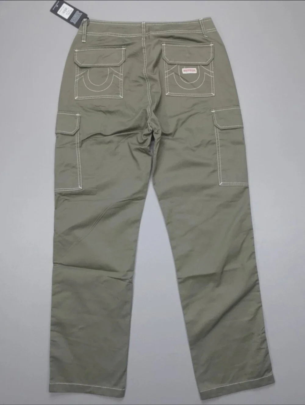 True Religion Jeans Baggy Cargo Pants Kalamata Pockets 108335 Relaxed US 36